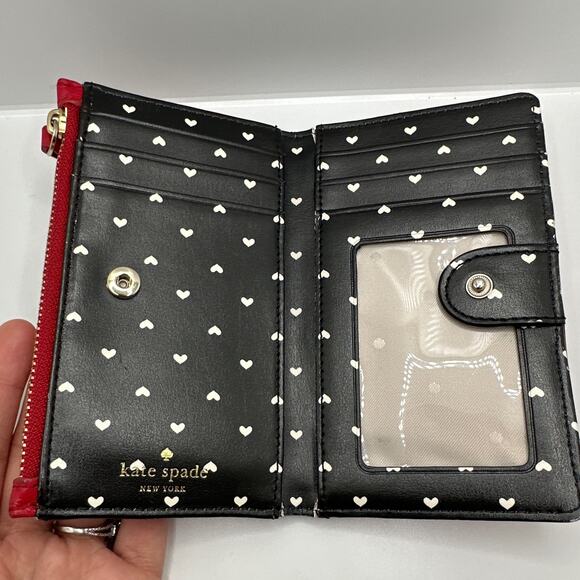 KATE SPADE New York Mikey Heirloom Red Dot Bifold Wallet - Picture 3 of 6